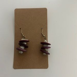 Handmade wooden earrings